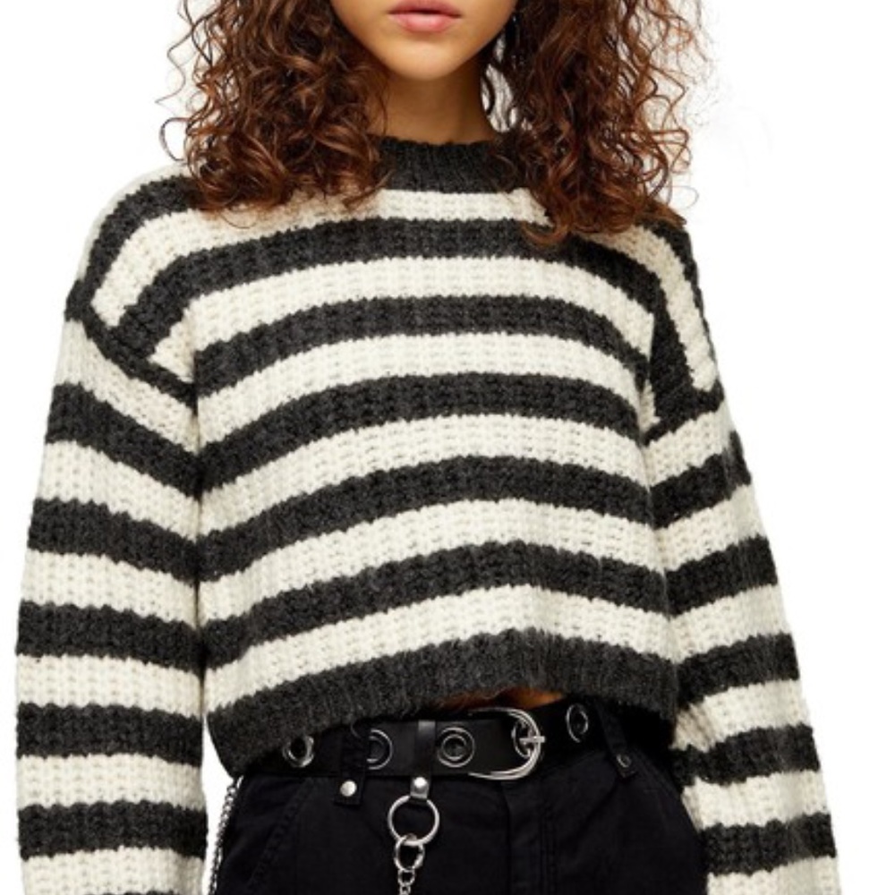 NWT TOPSHOP Stripe Crewneck Sweater